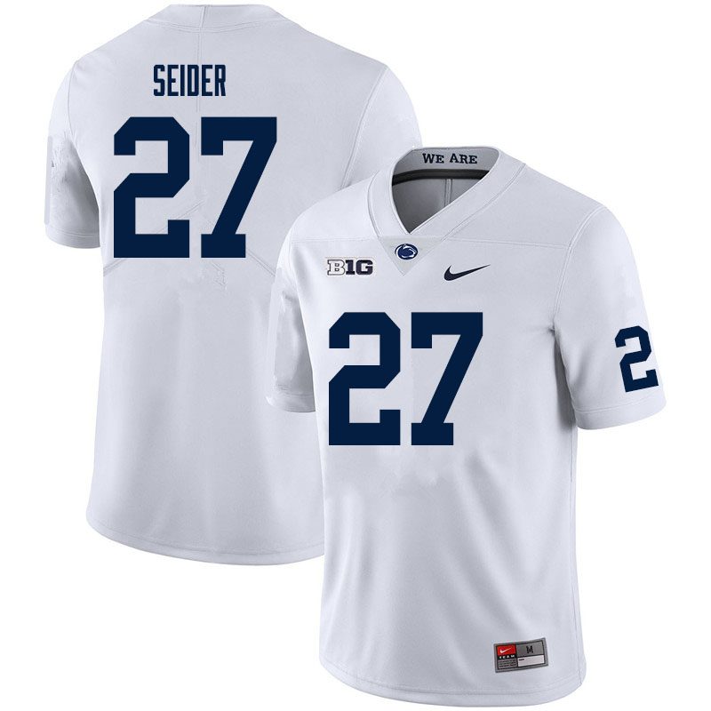 NCAA Nike Men's Penn State Nittany Lions Jaden Seider #27 College Football Authentic White Stitched Jersey OUT6898FY